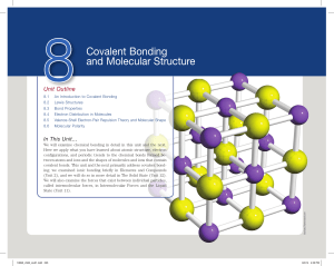 Covalent Bonding and Molecular Structure