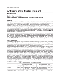 Antihemophilic Factor (Human) - Koāte