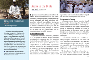 Arabs in the Bible - 30 Days of Prayer for the Muslim World