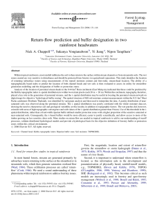Return-flow prediction and buffer designation in two rainforest