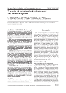 The role of intestinal microbiota and the immune system