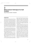 Measurement Techniques for Gait Analysis