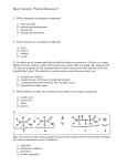 Basic Chemistry: Practice Questions #1