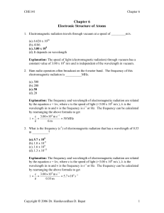 Chapter 6 Electronic Structure of Atoms