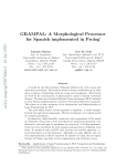 GRAMPAL: A Morphological Processor for Spanish implemented in