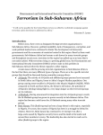 Terrorism in Sub-Saharan Africa