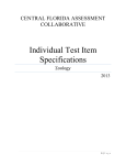 Individual Test Item Specifications