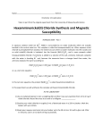 Hexamminenickel(II) Chloride Synthesis and Magnetic Susceptibility
