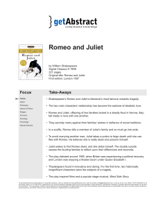 Romeo and Juliet - Small World Alliance