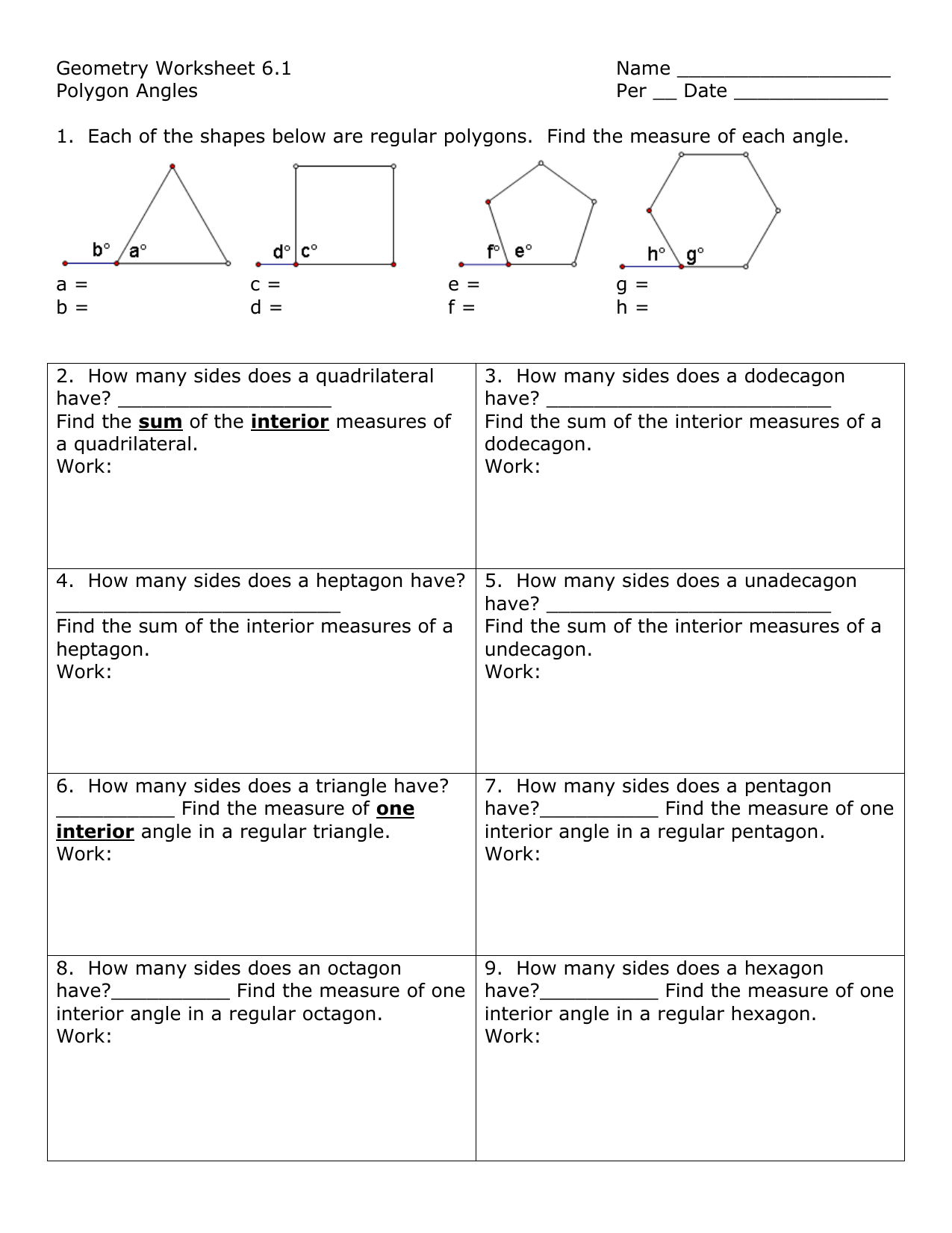 22.22 worksheet For Polygon And Angles Worksheet
