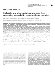 Metabolic and physiologic improvements from