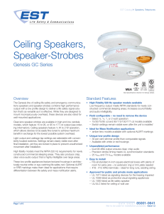 Ceiling Speakers and Speaker-Strobes