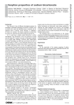 Sorption properties of sodium bicarbonate