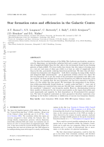 Star formation rates and efficiencies in the Galactic Centre
