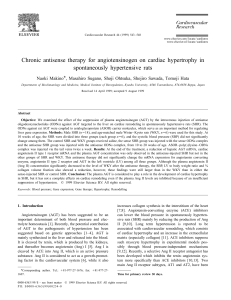 Chronic antisense therapy for angiotensinogen on cardiac