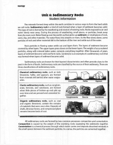 Unit 6: Sedimentary Rocks