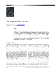 The Space-Based Visible Sensor - The Johns Hopkins University