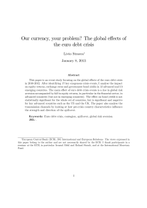 Our currency, your problem? The global effects of the euro debt crisis