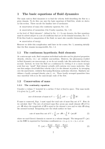 1 The basic equations of fluid dynamics