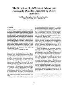 The Structure of DSM-III-R Schizotypal Personality Disorder