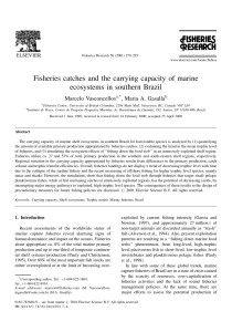 Fisheries catches and the carrying capacity of marine ecosystems in