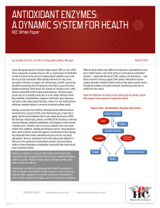 antioxidant enzymes: a dynamic system for health