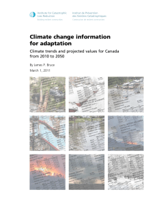 Climate change information for adaptation: Climate trends and