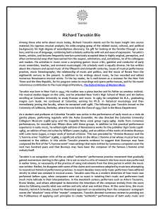 Dr. Richard Taruskin`s full bio