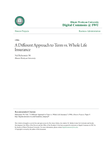 A Different Approach to Term vs. Whole Life Insurance