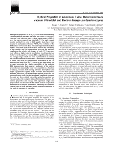 Optical Properties of Aluminum Oxide