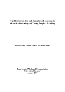 The Representation and Reception of Meaning in Alcohol