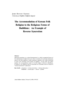 The Accommodation of Korean Folk Religion to the Religious Forms