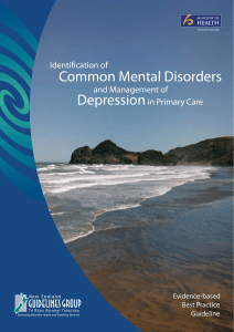 Common Mental Disorders Depression