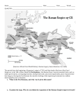 Roman Empire Map and Pax Romana Notes