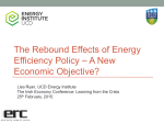 The Rebound Effects of Energy Efficiency Policy – A New Economic
