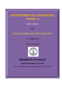 Developmental Psychology Paper II