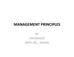 MANAGEMENT PRINCIPLES