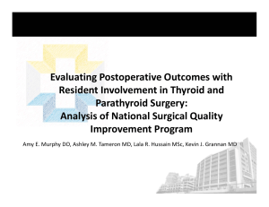 Evaluating Postoperative Outcomes with Resident Involvement in