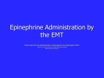 Epinephrine Administration by the EMT