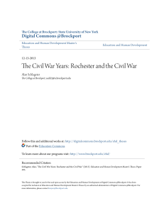 The Civil War Years: Rochester and the Civil War