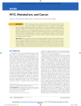MYC, Metabolism, and Cancer