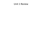 Unit 1 Review - Stafford High School
