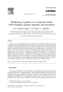 Weathering of granites in a temperate climate (NW Portugal