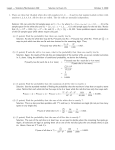 Larget — Statistics/Mathematics 309 Solution to Exam 1A October 2