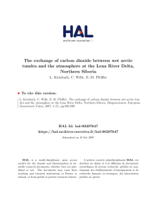 The exchange of carbon dioxide between wet arctic - HAL-Insu