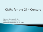 GMPs for the 21st Century A Risk