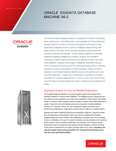 Data Sheet: Oracle Exadata Database Machine X6-2