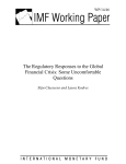 The Regulatory Responses to the Global Financial Crisis