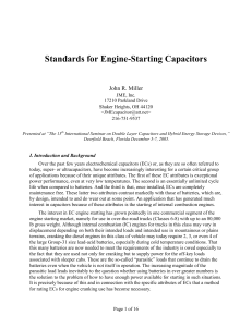Standards for Engine-Starting Capacitors
