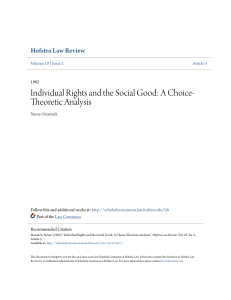 Individual Rights and the Social Good: A Choice